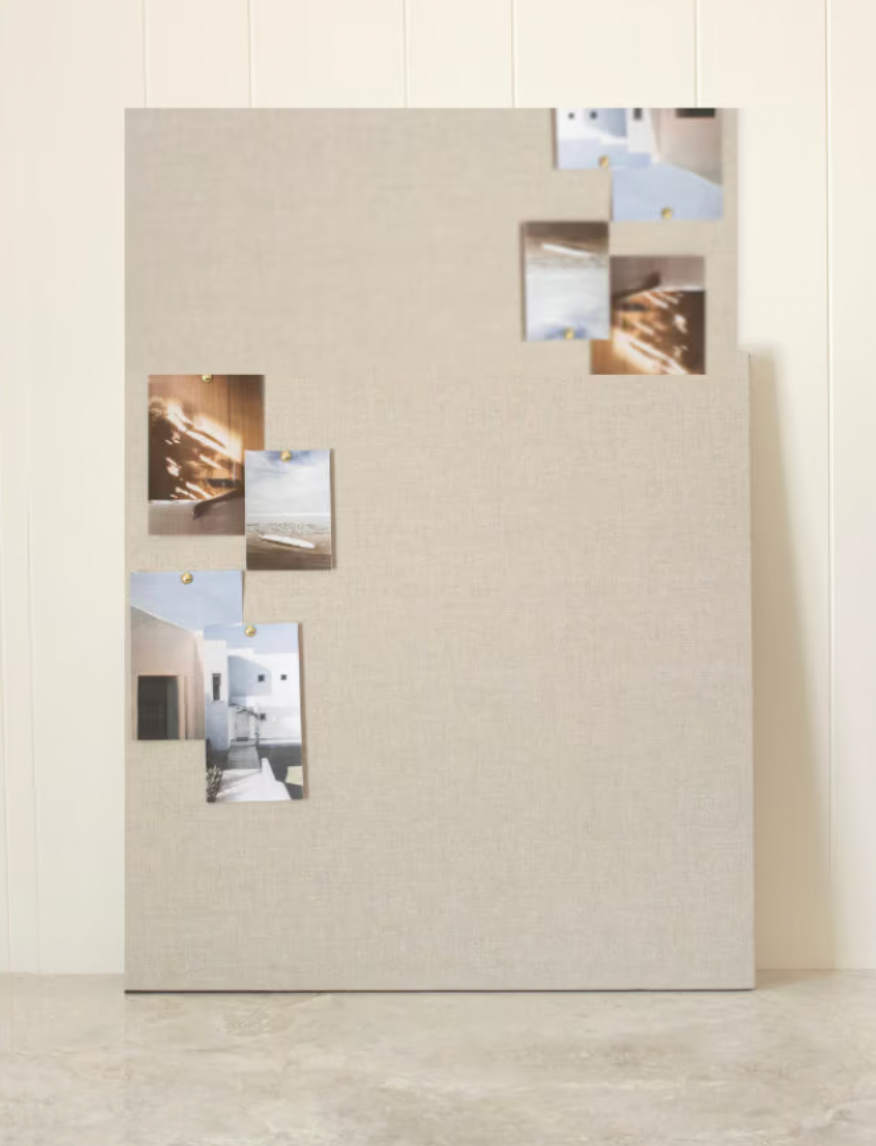 CUSTOM SIZED. LINEN PINBOARD