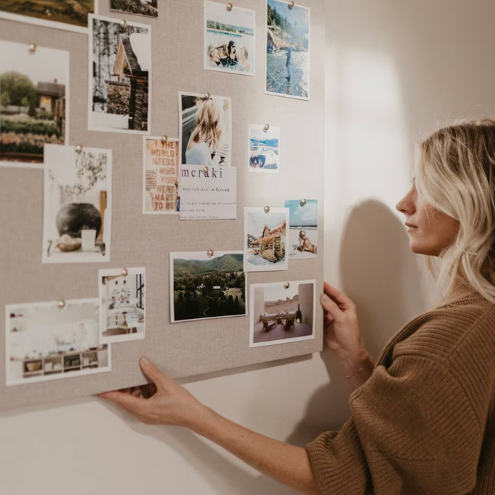 CUSTOM SIZED. LINEN PINBOARD