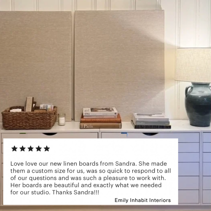 CUSTOM SIZED. LINEN PINBOARD