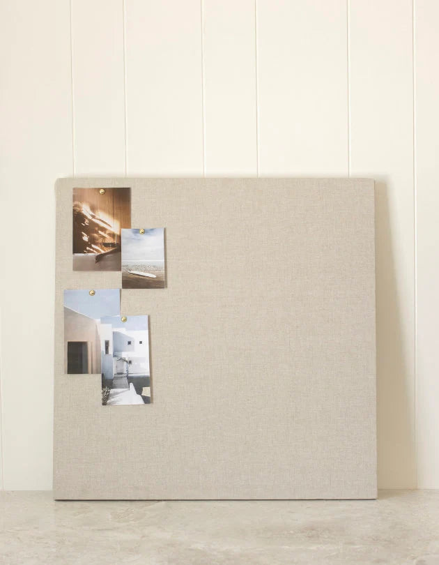 Frameless Natural Linen Pinboard