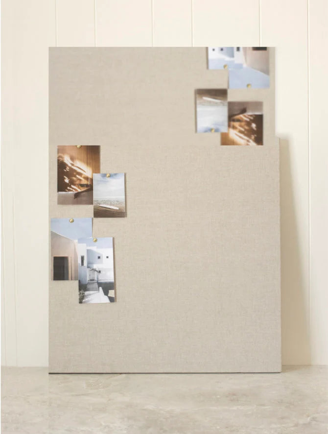 Frameless Natural Linen Pinboard